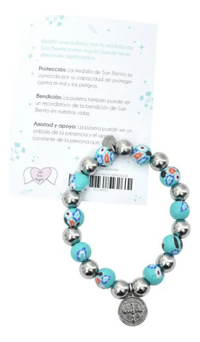 Pulsera Nazareth De Silicona Estampada Con San Benito