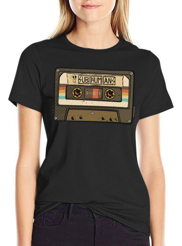 Subhumans-playera Retro Con Cinta De Cassette Para Mujer T