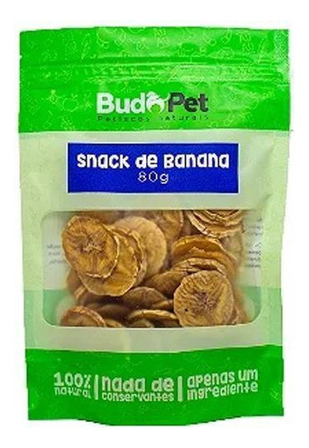 Budopet Snack De Banana Petisco Natural Para Cães - 80g