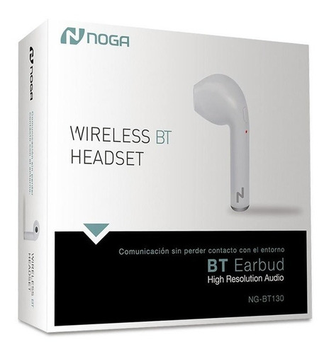 Auricular Bluetooth Noga Bt130 Manos Libres Inalambrico Led