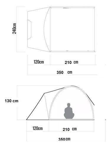 Carpa Iglu Carpa Cadaques 4 Pers (muestra) Outlet!! Ca11 Naranja/gris