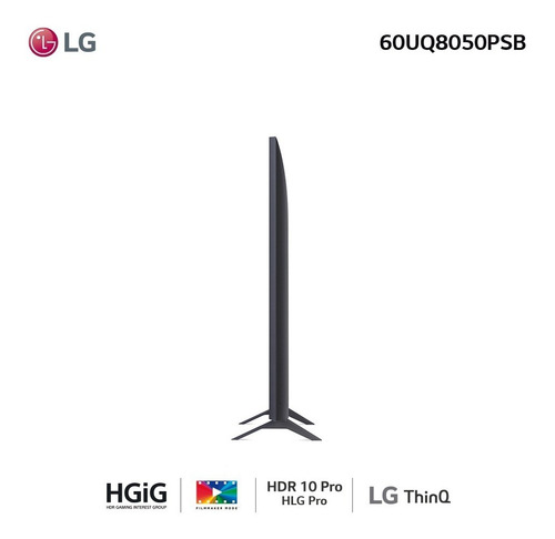 Imagen 7 de 8 de Smart TV LG AI ThinQ 60UQ8050PSB LED webOS 22 4K 60" 100V/240V