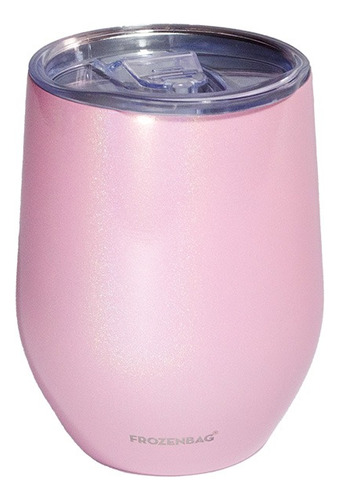 Vaso Termico Acero Inoxidable Rosa Con Tapa Hermetica 375ml