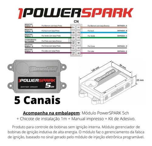 Pandoo Powerspark 5ch + Garantia + Nf + 12x Sem Juros