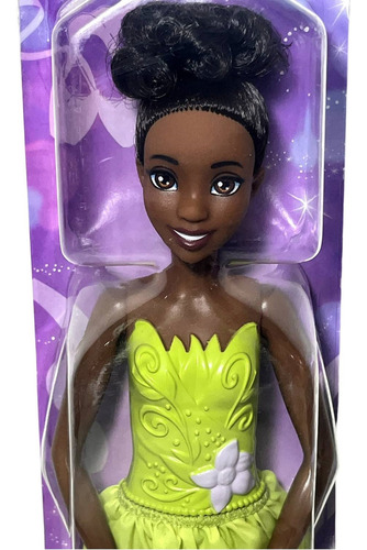 Boneca Colecionável Princesa Menina Negra Tiana Bailarina - Aula De Ballet - Personagem Do Filme Infantil Em Desenho A Princesa E O Sapo Disney - Mattel Brinquedos
