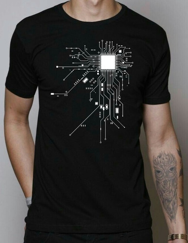Playera Cpu Computer Heart Para Caballero, Diagrama Cpu