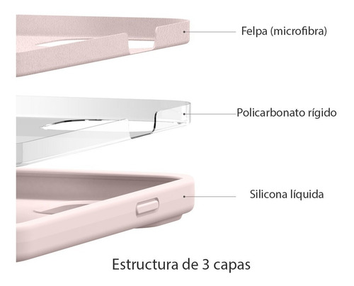 Imagen 4 de 7 de Funda Silicona Mate Protege Cámara Gamuza Para Los iPhone 12