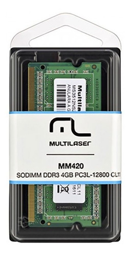 Memória Ram Multilaser Ddr3 Sodimm 4gb Mm420  