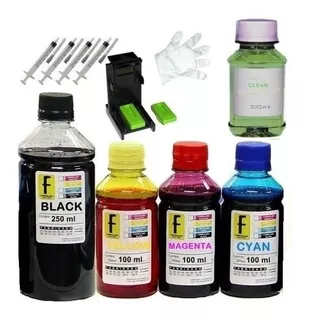 650ml Kit Tinta Recarga Compatível Cartuchos Impressora Hp