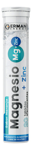 Magnesio + Zinc(20 Tabs) - German Energy Sabor Naranja