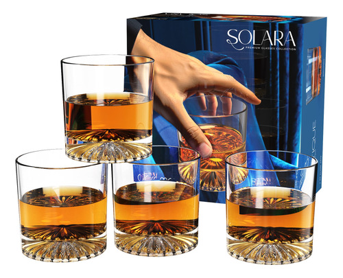 Vasos De Whisky De Cristal Sin Plomo, 10 Oz.