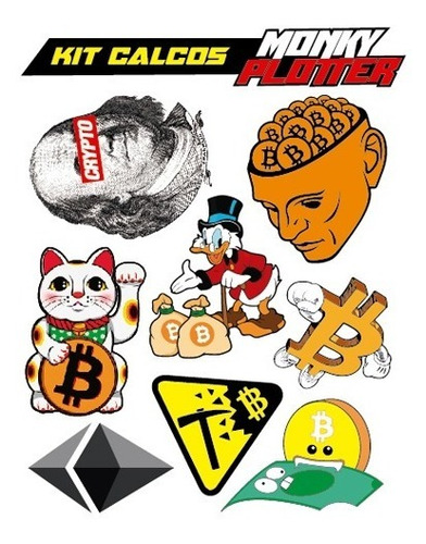 Calcos Stickers Bitcoin Ethereum Trader Trading Criptomoneda