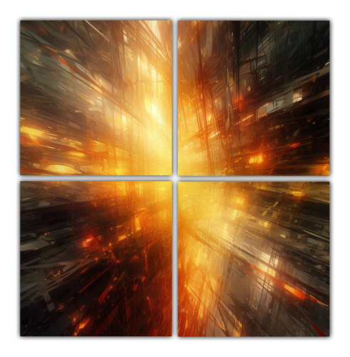 100x100cm Cuadriptico Spark Of Celestial Wrath Bastidor Made