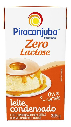 Piracanjuba leite condensado zero lactose caixa 395g 