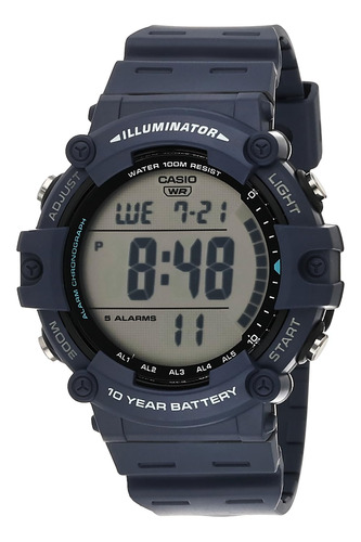 Reloj Casio Illuminator Ae1500wh-2av, Batería De 10 Años Y 1