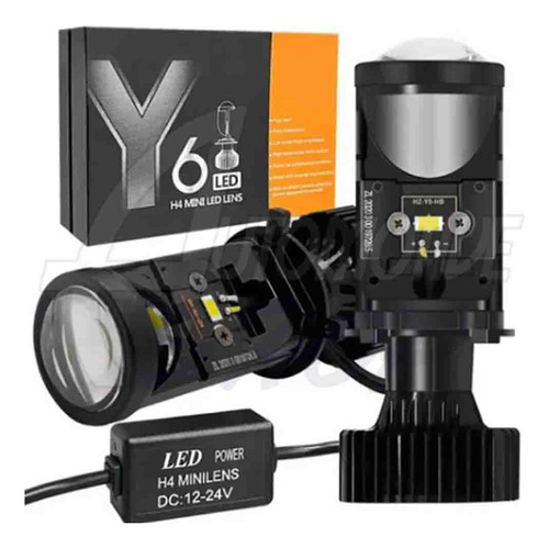 Kit Ultra Led Projector Y6 Super Bco 6000k 120w 10mil Lum H4