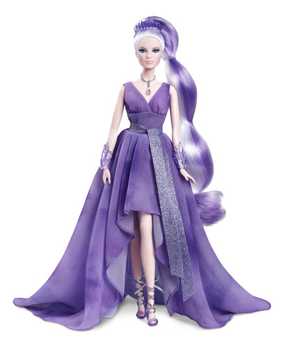 Muñeca Amatista Barbie Crystal Fantasy Collection (13 Pulgad