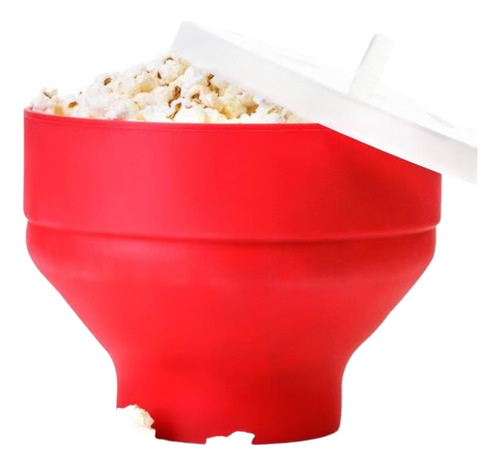 Pipoqueira Micro-ondas Em Silicone Prático Balde De Pipoca