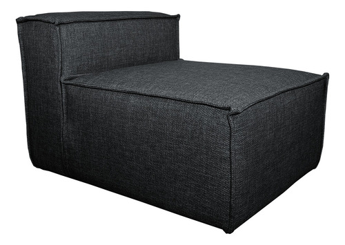 Sillón Modulo Central Latt Lino Dalton Color Negro