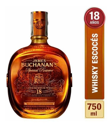 Whisky Buchannas 18 Años 750ml - mL a $627