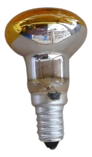 comprar Lampada R39 E14 130v 25w Refletora Amarela Luminaria Lava