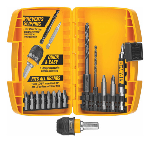 Set De Perforación Y Conducción Dewalt Dw2513 Rapid Load, 15
