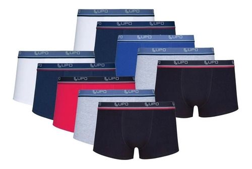 Kit 6 Cuecas Boxer Lupo Cueca Box Algodão Sunga Elastano