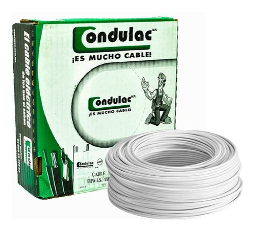 Cable Thw-ls Calibre 12 Condulac 100 Mts Blanco
