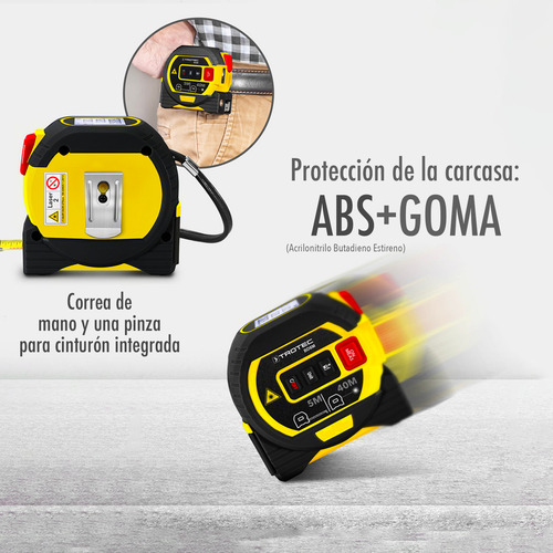 Kit 2pz Flexometro Medidor De Distancia Digital Con Laser