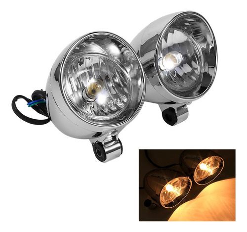 2pcs Faros De Motocicleta Moto Bala Luz Antiniebla Para