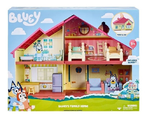 Bluey Casa Familiar 2 Pisos Acc + Figura 13024 Disney Jr Srj