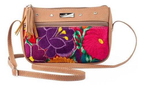 Imagen 3 de 7 de Bolsa Para Dama Telar Artesanal Flores Bolso Mujer Moda