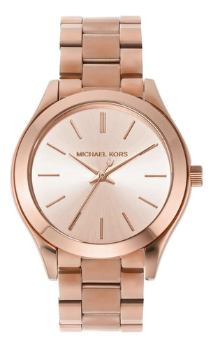 Michael Kors Womens Mini Slim Runway Reloj En Tono Dorado Ro