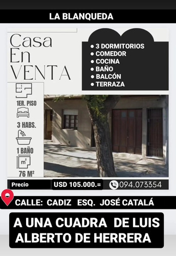 Oportunidad Venta Casa De Altos En La Blanqueda 