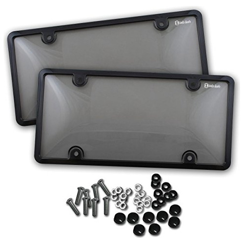 Smoked License Plate Covers And Frames Clear Tinted 2 P...