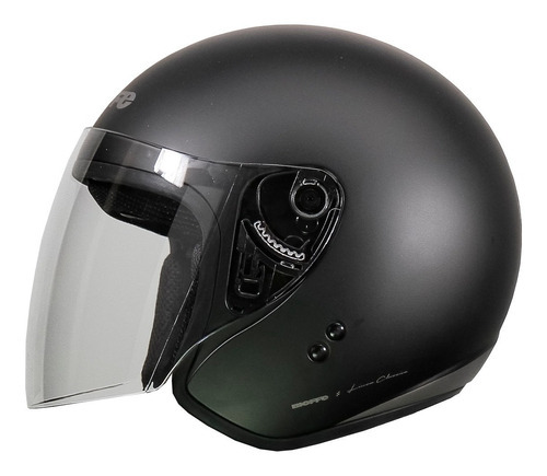 Capacete Moto Bieffe Allegro Classic Aberto Cor Preto Fosco com Grafite Tamanho do capacete 56