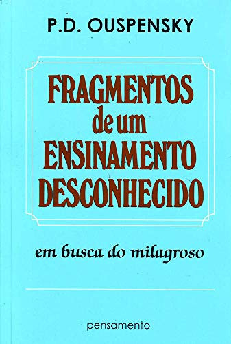 Libro Fragmentos De Um Ensinamento Desconhecido De Ouspensky