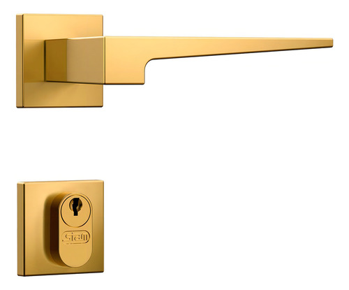 Fechadura Para Porta Quarto Sala Externa 55mm Dourada Stam Cor Dourado
