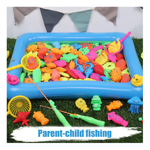 * Gift 46pcs Throw Water And Magnetic Fishing Game Toy