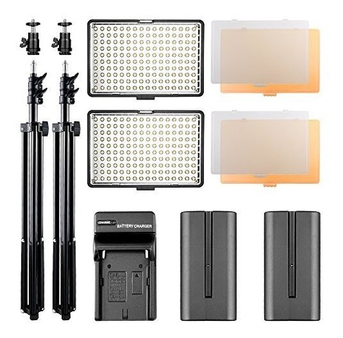 Kit De Luz De Video Samtian 160 Led Con Trípode De 29 Pulgad