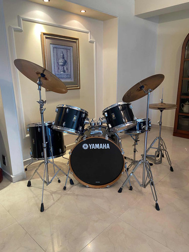 Batería Yamaha Rydeen Negra Con Platos Zildjian