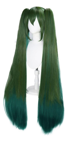 ¡ Peluca Miku 120cm Extralarga Hatsune Cosplay Cabello Liso!