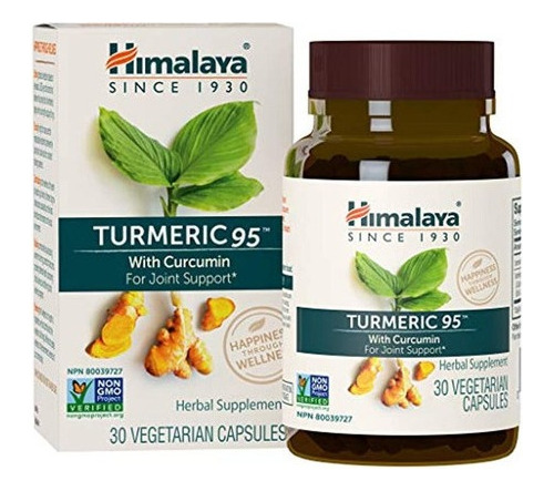 Himalaya Turmeric 95 With Curcumin, 30 Vcaps Para Antioxida.