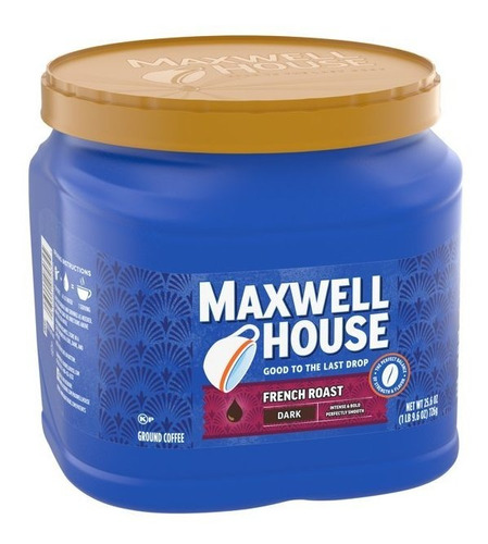 Café Maxwell House Molido French Roast Oscuro 726grs.