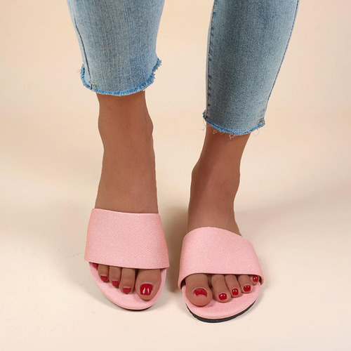 Zapatillas De Verano Para Mujer Con Punta Abierta, Sandalias