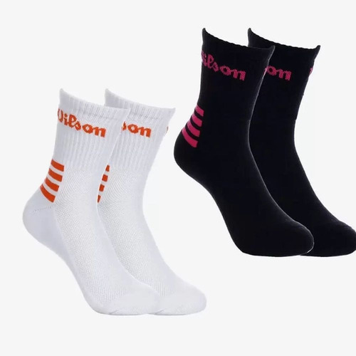Imagem 1 de 1 de Meia Cano Longo Sport Feminino 2 Pares Wilson