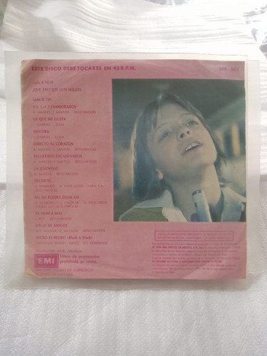 Single Promocional - Luis Miguel - Que Tal, Soy Luis Miguel (Usado)