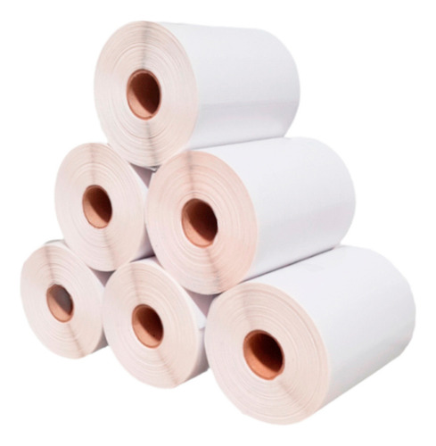 Kit 6 Rolos Etiqueta 100x80 10x8 Bopp Elgin L42pro Zebra