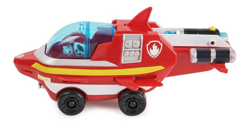 Imagen 5 de 10 de Paw Patrol, Vehículo Transformable De Marshall Con Figura Color Rojo