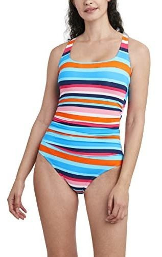 Nautica Mujeres Estándar Un Pieza Swimsuit Crossback 2pt4x